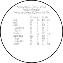 Load image into Gallery viewer, Nextfood Muesli - Summer Tropical (Mango-Chia Seed Crunch, Mango, Coconut) 1KG
