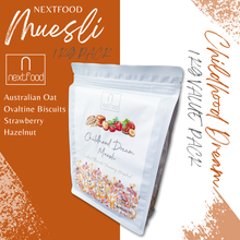 Load image into Gallery viewer, Nextfood Muesli - Childhood Dream (Ovaltine Biscuits, Strawberry &amp; Hazelnut) 1KG
